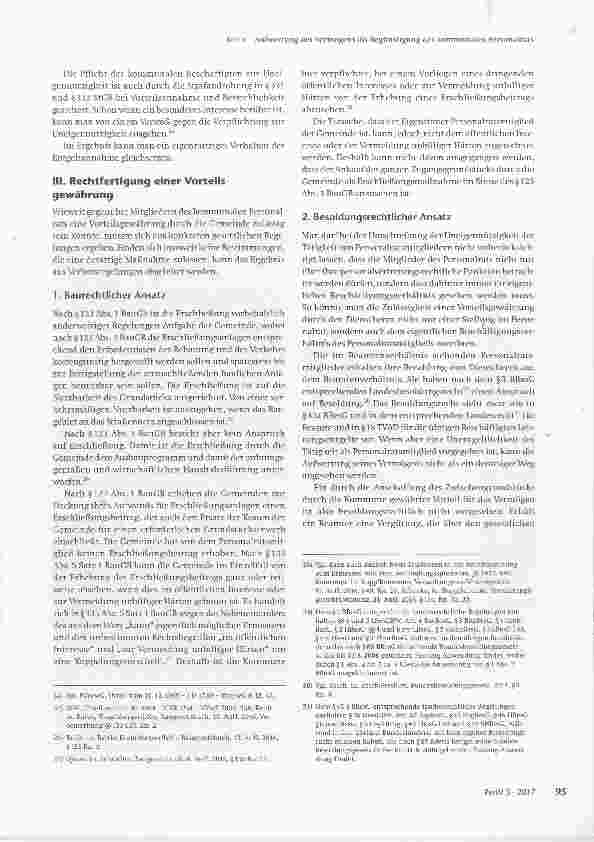 Vorschauseite 4: Aufwertung des Vermögens als Begünstigung des kommunalen Personalrats
