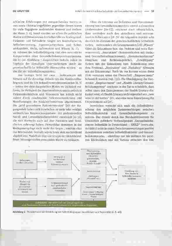 Vorschauseite 2: Gemeinschaftliche Selbsthilfe und Gesundheitskompetenz Collective mutual aid and health literacy