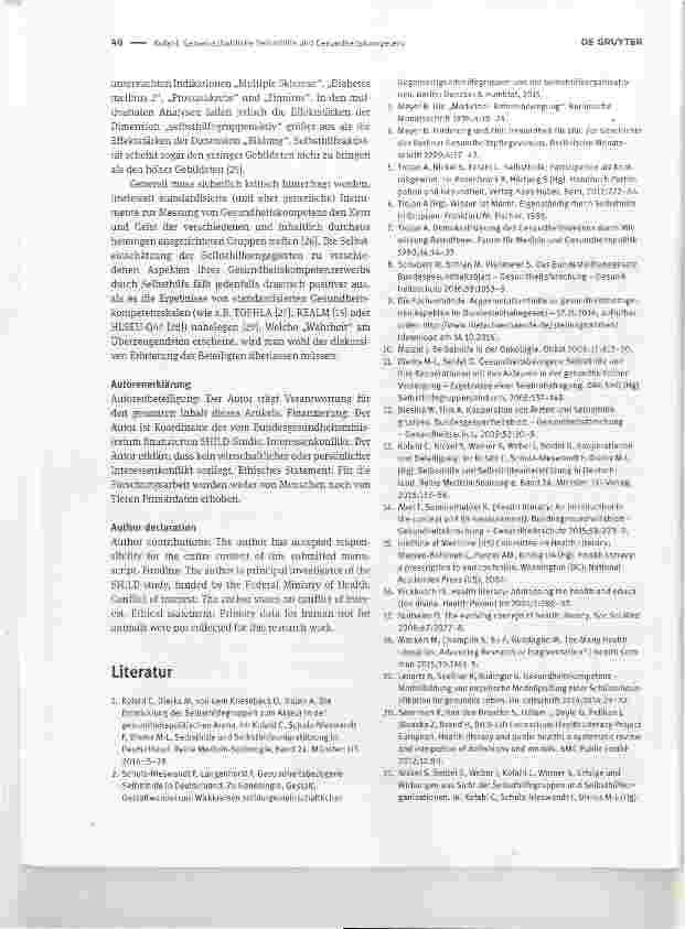 Vorschauseite 3: Gemeinschaftliche Selbsthilfe und Gesundheitskompetenz Collective mutual aid and health literacy