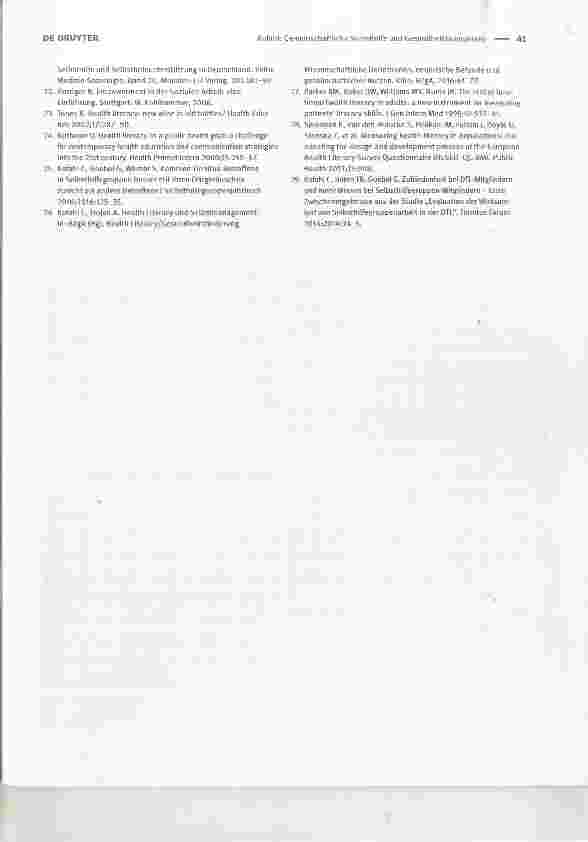 Vorschauseite 4: Gemeinschaftliche Selbsthilfe und Gesundheitskompetenz Collective mutual aid and health literacy