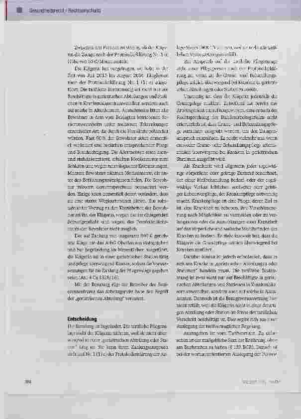 Vorschauseite 2: Tarifliche Zulage für geriatrische Pflege