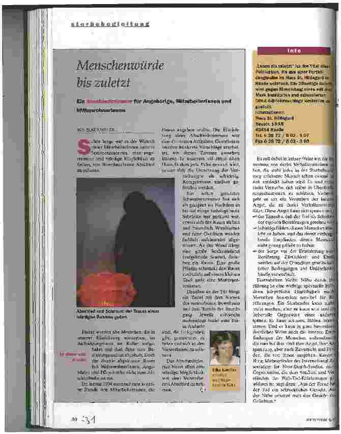 Vorschauseite 3: Hoffnung für Sterbende und Lebende