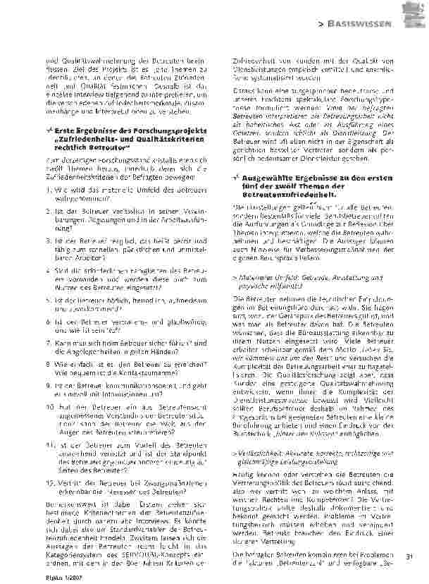Vorschauseite 3: Was Ihr wollt: Kriterien der Betreutenzufriedenheit mit dem Berufsbetreuer