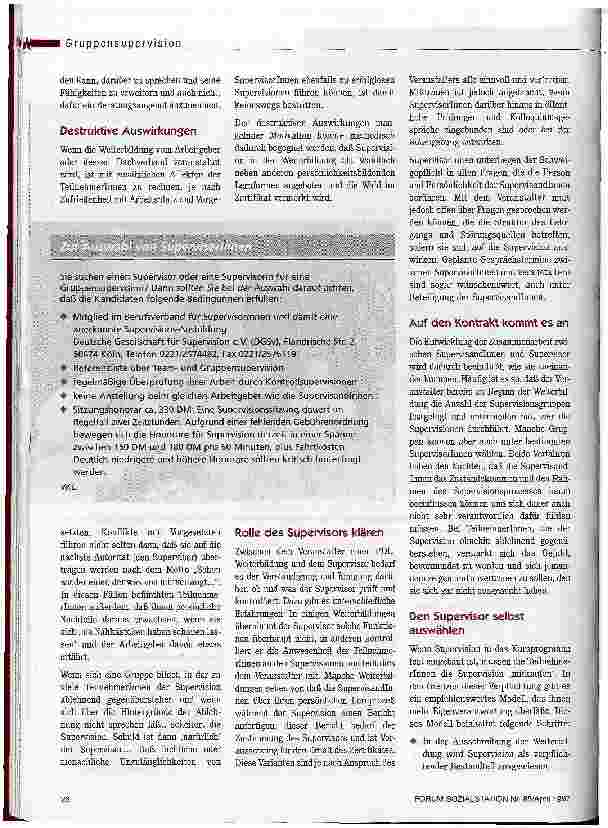 Vorschauseite 3: Vom Zwang, freiwillig teilzunehmen Die verpflichtende Supervision in der PDL-Weiterbildung Chancen und Modelle für ein Lerninstrument, das ins Gerede gekommen ist
