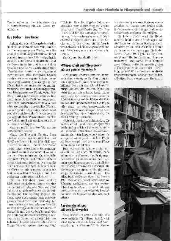 Vorschauseite 2: Liliane Juchli - eine Frau der Visionen und Worte