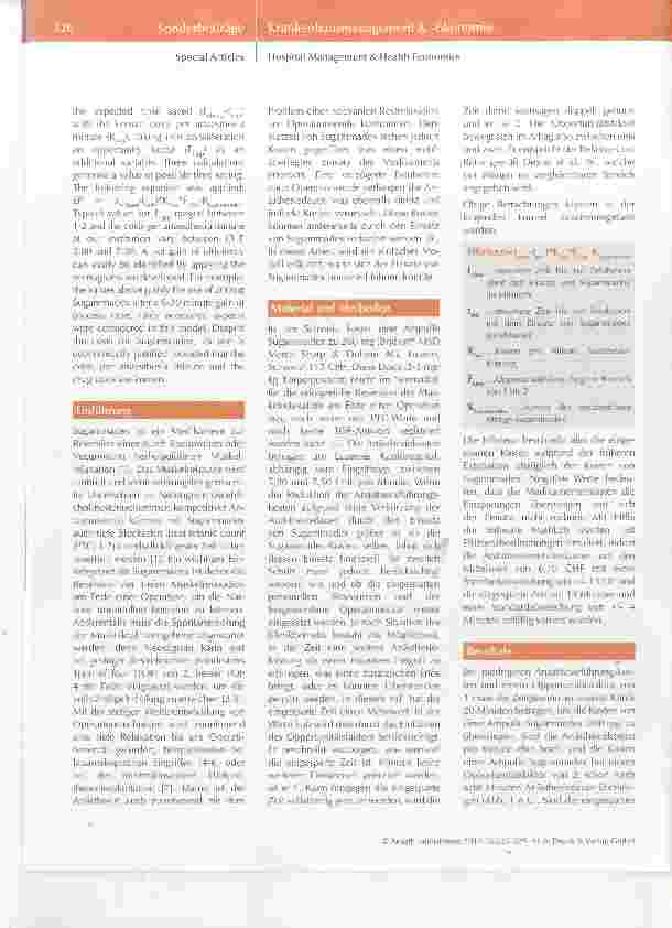 Vorschauseite 2: Betriebswirtschaftliche Überlegungen zum effizienten Einsatz von Sugammadex