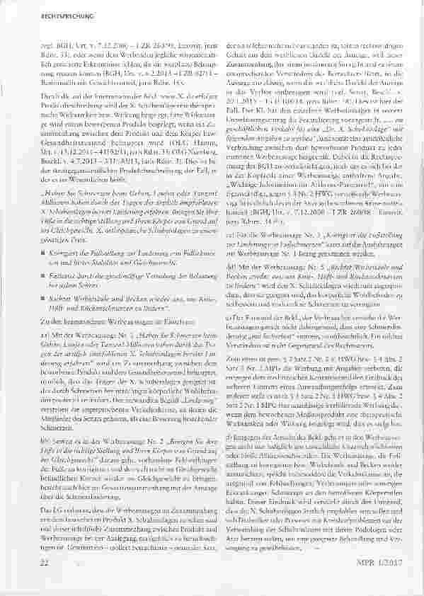 Vorschauseite 3: Irreführende Werbung für Schuheinlagen: Fehlende wissenschaftliche Absicherung von Werbeaussagen