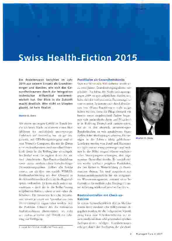 Vorschauseite 1: Swiss Health-Fiction 2015