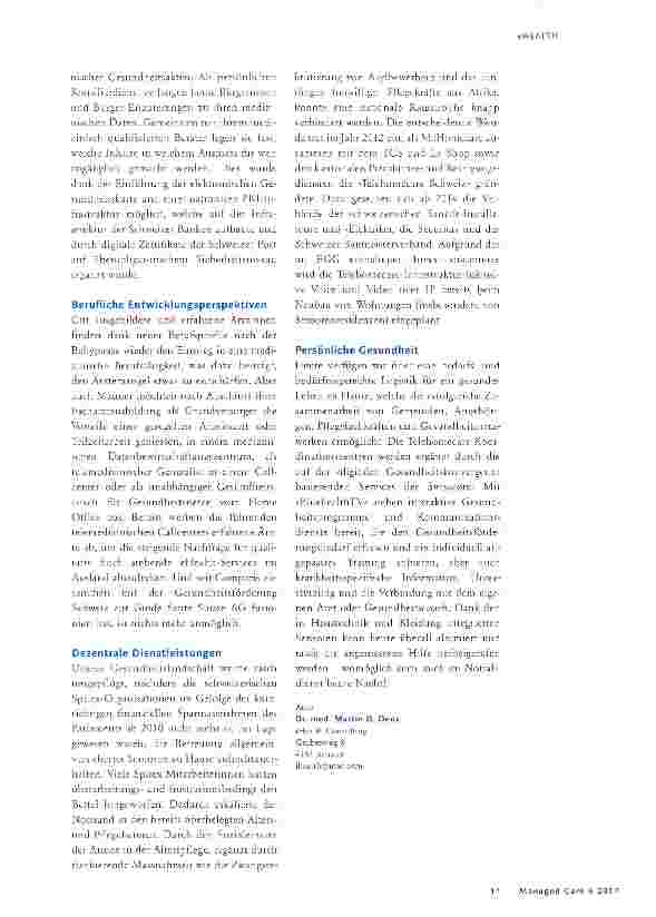 Vorschauseite 3: Swiss Health-Fiction 2015
