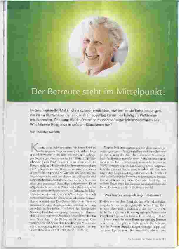 Vorschauseite 1: Der Betreute steht im Mittelpunkt
