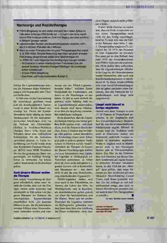 Vorschauseite 3: Die Ultima Ratio beim Prostatakrebs