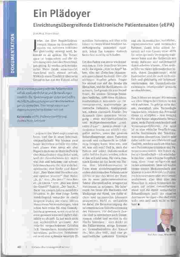 Vorschauseite 1: Ein Plädoyer