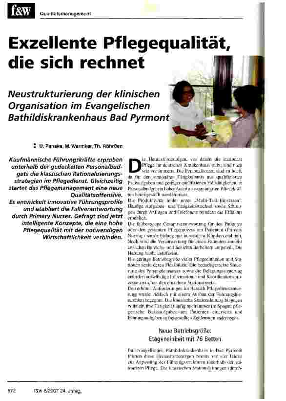 Vorschauseite 1: Exzellente Pflegequalität, die sich rechnet
