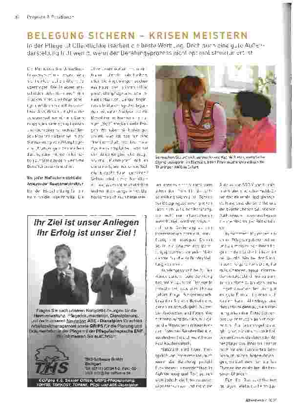 Vorschauseite 1: BELEGUNG SICHERN - KRISEN MEISTERN