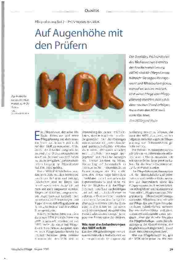 Vorschauseite 1: Auf Augenhöhe mit den Prüfern