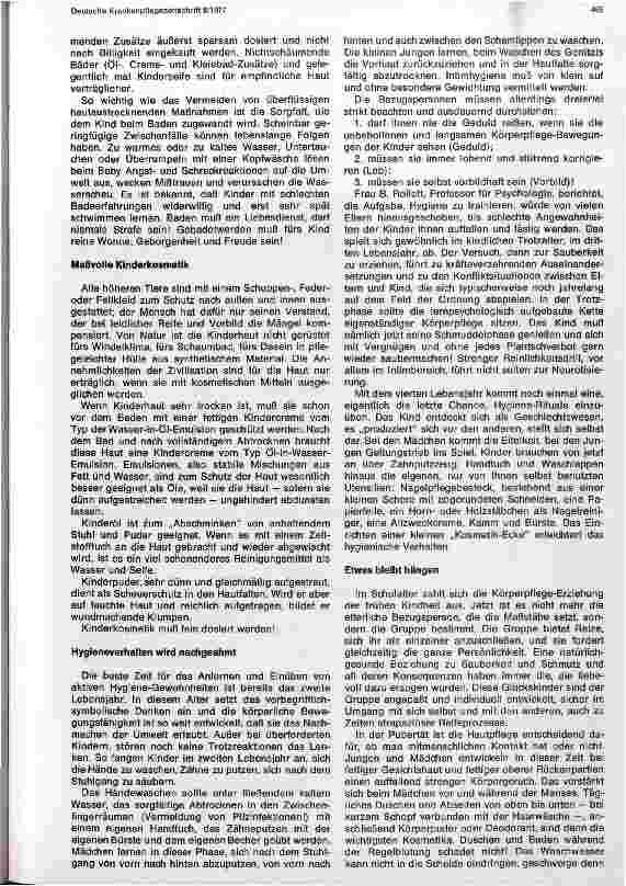 Vorschauseite 2: Hygiene im Kindesalter