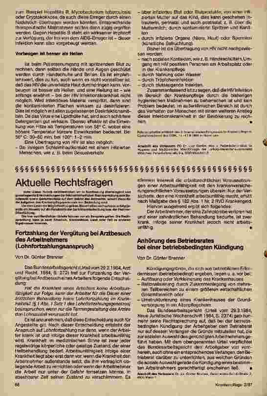 Vorschauseite 1: Fortzahlung der Vergütung bei Arztbesuch des Arbeitnehmers