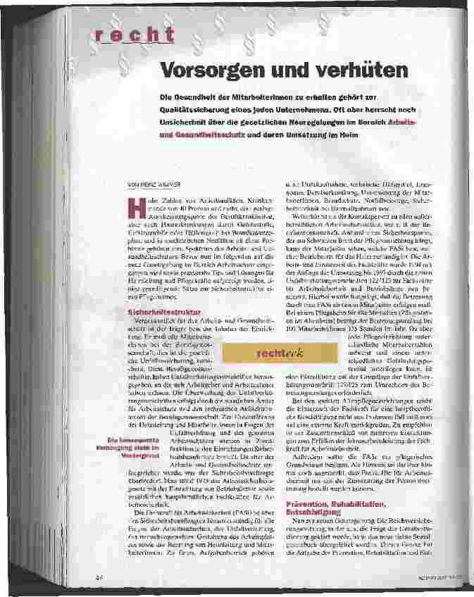 Vorschauseite 1: Vorsorgen und Verhüten
