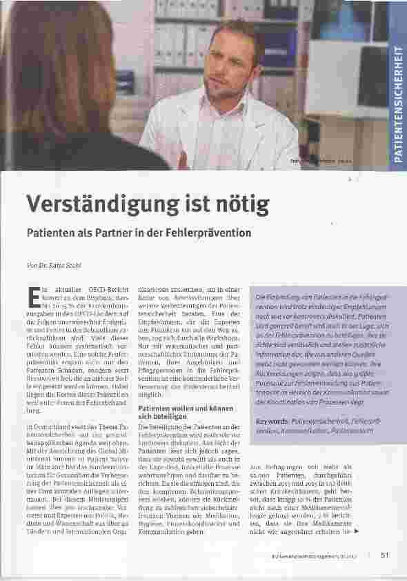 Vorschauseite 1: Verständigung ist nötig