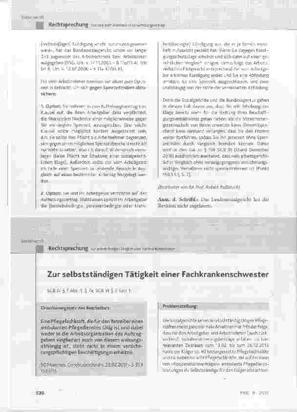 Vorschauseite 1: Zur selbstständigen Tätigkeit einer Fachkrankenschwester