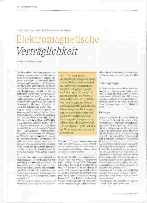 Vorschauseite 1: Elektromagnetische Verträglichkeit