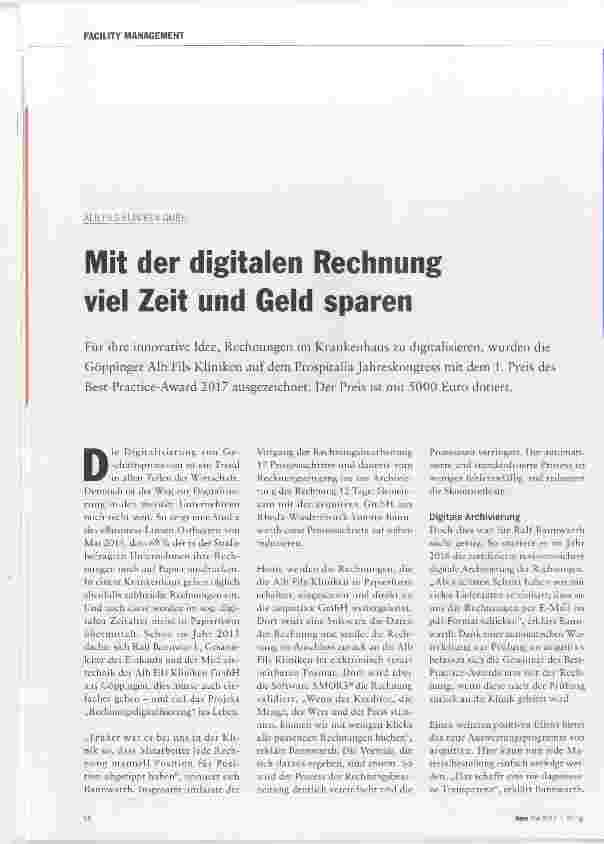 Vorschauseite 1: Mit der digitalen Rechnung viel Zeit und Geld sparen