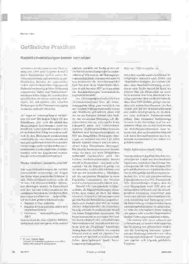 Vorschauseite 1: Gefährliche Praktiken