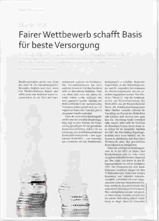 Vorschauseite 1: Fairer Wettbewerb schafft Basis für beste Versorgung