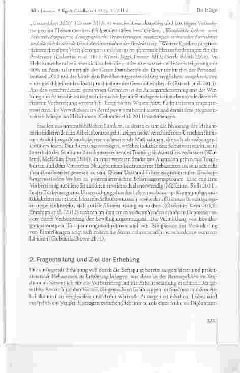 Vorschauseite 3: Vorbereitung auf Arbeitsbelastung: Thematisiert im Hebammenstudium? Die Vermittlung von effizienten Bewältigungsstrategien ist prioritär