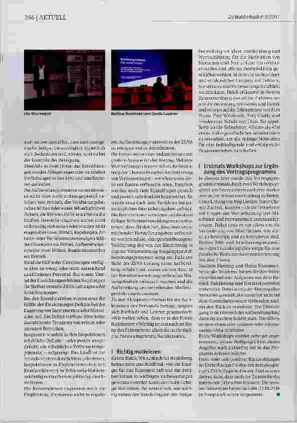 Vorschauseite 3: Nordlicht für alle professionell an der Aufbereitung von Medizinprodukten Interessierten 17. ZSVA Hygiene-Forum Schleswig-Holstein, 28. Oktober 2017, Damp