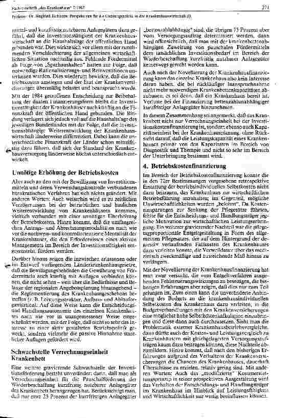 Vorschauseite 4: Perspektiven für die Ordnungspolitik in der Krankenhauswirtschaft I