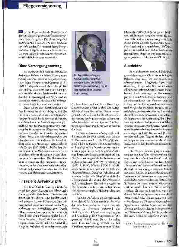 Vorschauseite 5: Mehr Transparenz und Mitbestimmung Auswirkungen des SGB XI aus Bewohnersicht