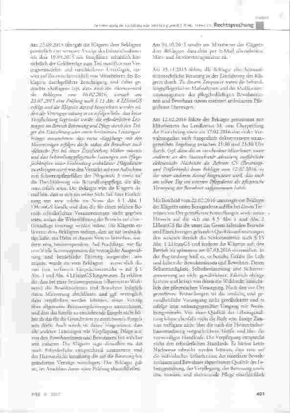 Vorschauseite 3: Zur Untersagung der Fortführung einer Einrichtung gemäß § 15 Abs. 1 LHeimGS