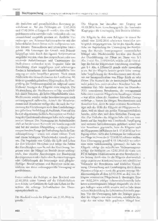 Vorschauseite 4: Zur Untersagung der Fortführung einer Einrichtung gemäß § 15 Abs. 1 LHeimGS