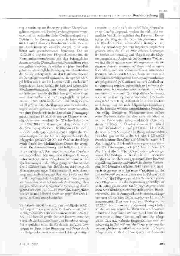 Vorschauseite 5: Zur Untersagung der Fortführung einer Einrichtung gemäß § 15 Abs. 1 LHeimGS
