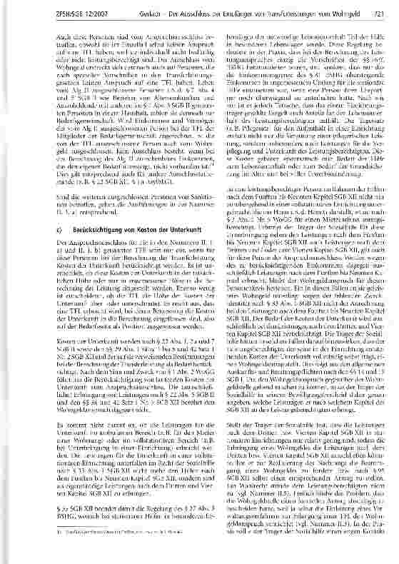 Vorschauseite 3: Der Ausschluss der Empfänger von Transferleistungen vom Wohngeld nach dem WoGG