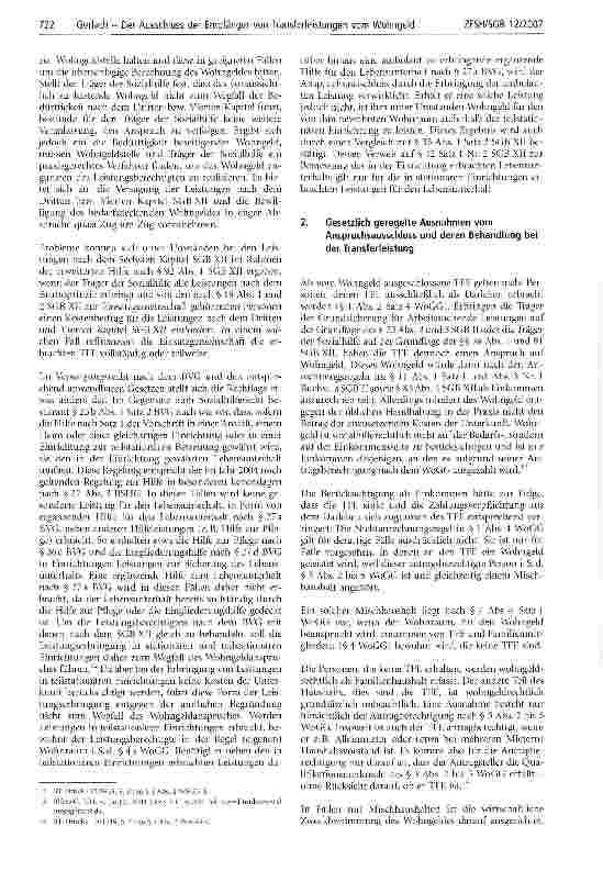 Vorschauseite 4: Der Ausschluss der Empfänger von Transferleistungen vom Wohngeld nach dem WoGG
