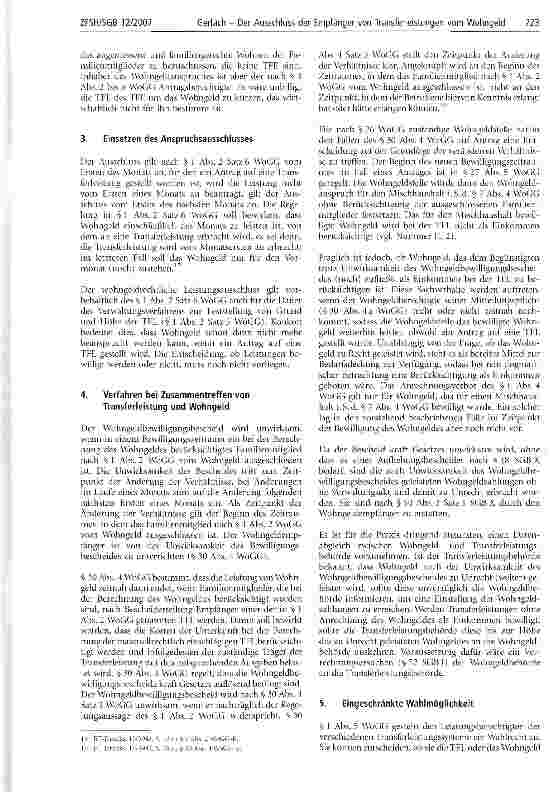 Vorschauseite 5: Der Ausschluss der Empfänger von Transferleistungen vom Wohngeld nach dem WoGG