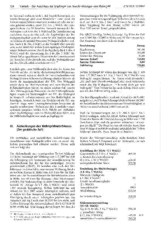 Vorschauseite 6: Der Ausschluss der Empfänger von Transferleistungen vom Wohngeld nach dem WoGG