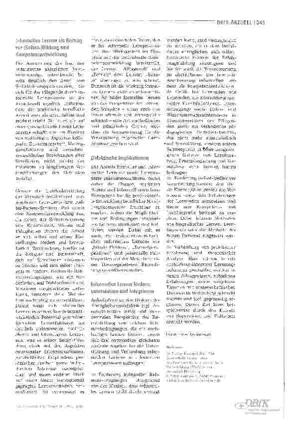 Vorschauseite 3: Informelles Lernen fördern, unterstützen und integrieren