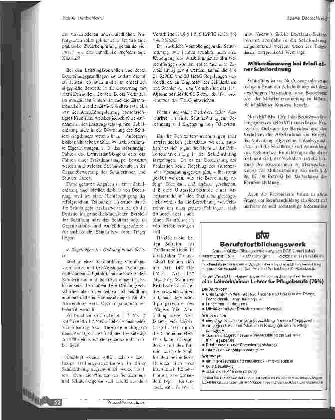 Vorschauseite 3: Die Schulordnung - Beitrag zu ausbildungsrechtlichen Fragen