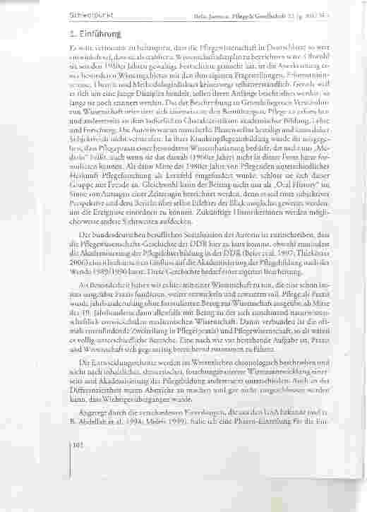 Vorschauseite 2: Zur Entwicklung der Pflegewissenschaft in Deutschland eine schwere Geburt