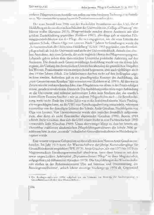Vorschauseite 4: Zur Entwicklung der Pflegewissenschaft in Deutschland eine schwere Geburt