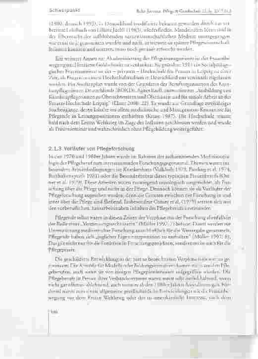 Vorschauseite 6: Zur Entwicklung der Pflegewissenschaft in Deutschland eine schwere Geburt