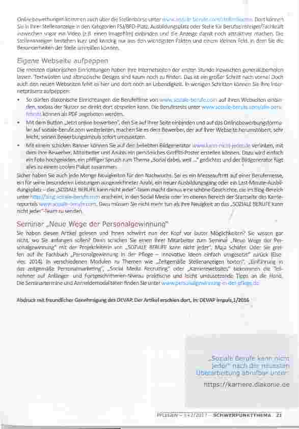 Vorschauseite 2: SCHWERPUNKT RECRUITING