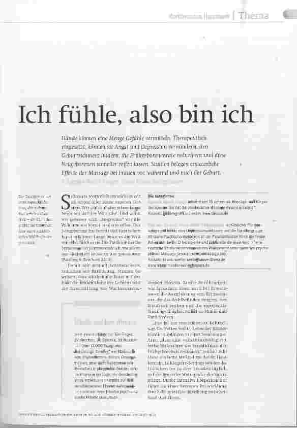 Vorschauseite 2: Ich fühle, also bin ich
