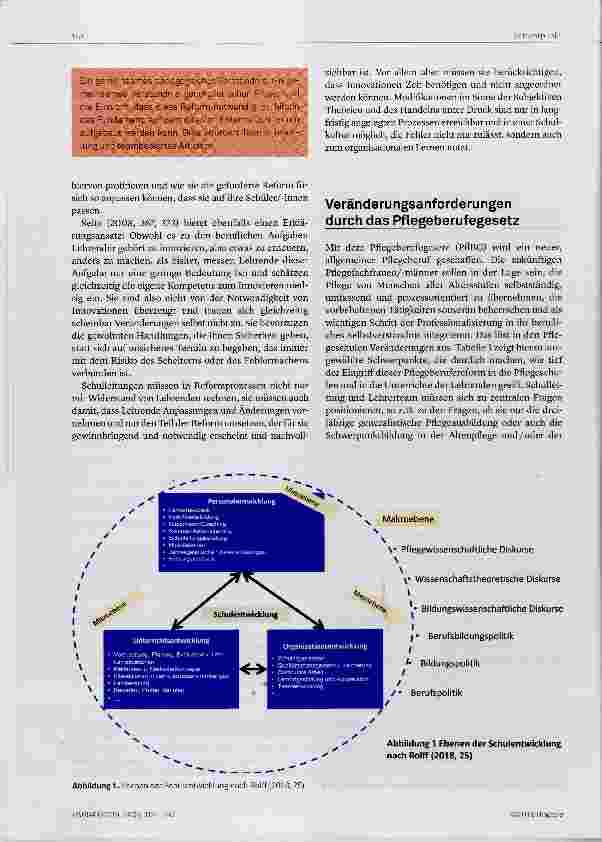 Vorschauseite 4: Veränderungen als Herausforderung für Pflegeschulen