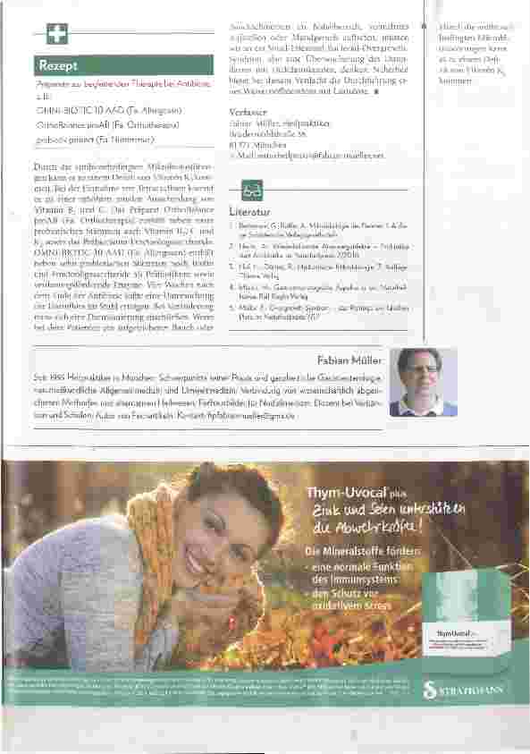 Vorschauseite 4: Probiotika statt Antibiotika Die Behandlung von Infekten mit Bakterienpräparaten