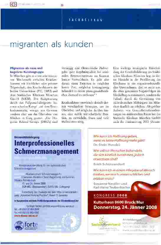 Vorschauseite 3: Migration ist keine Krankheit und keine Behinderung - Migranten als Kunden