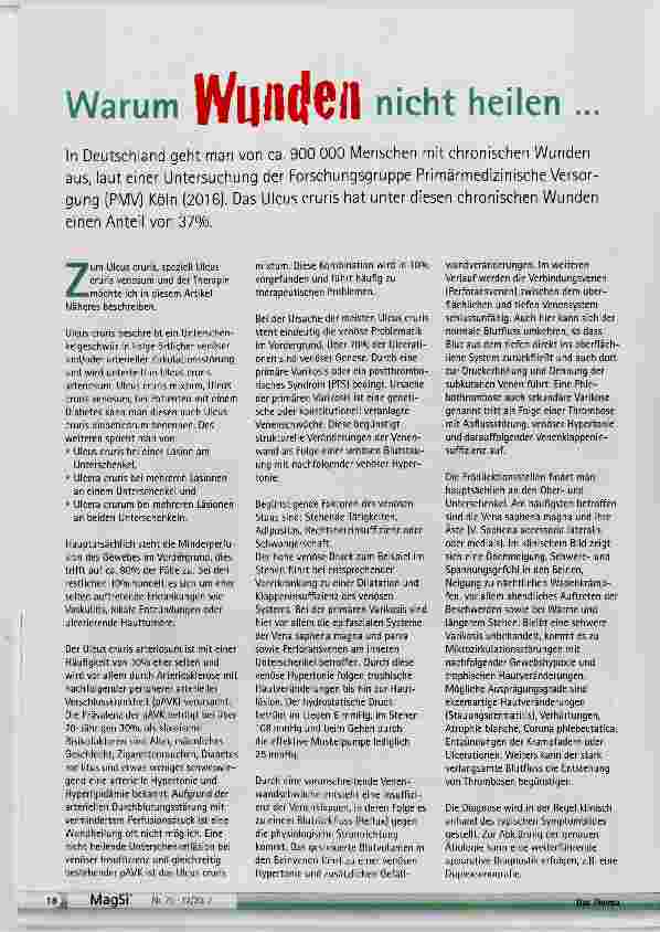 Vorschauseite 1: Warum Wunden nicht heilen